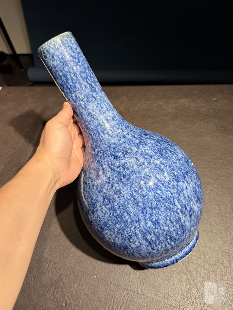 清雍正 青金石釉大胆瓶 - 图8